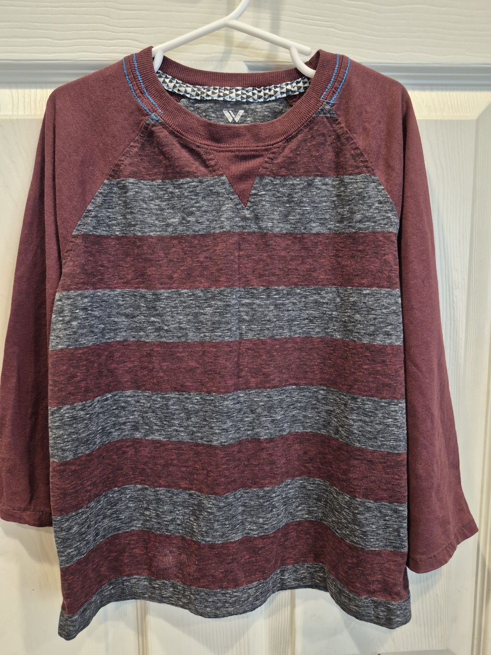 5/25 Shaun White Maroon and Heather Gray Striped Tee